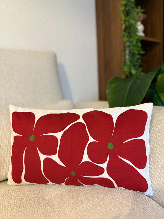 Housse de coussin fleur 30x50 cm Toi d'abord