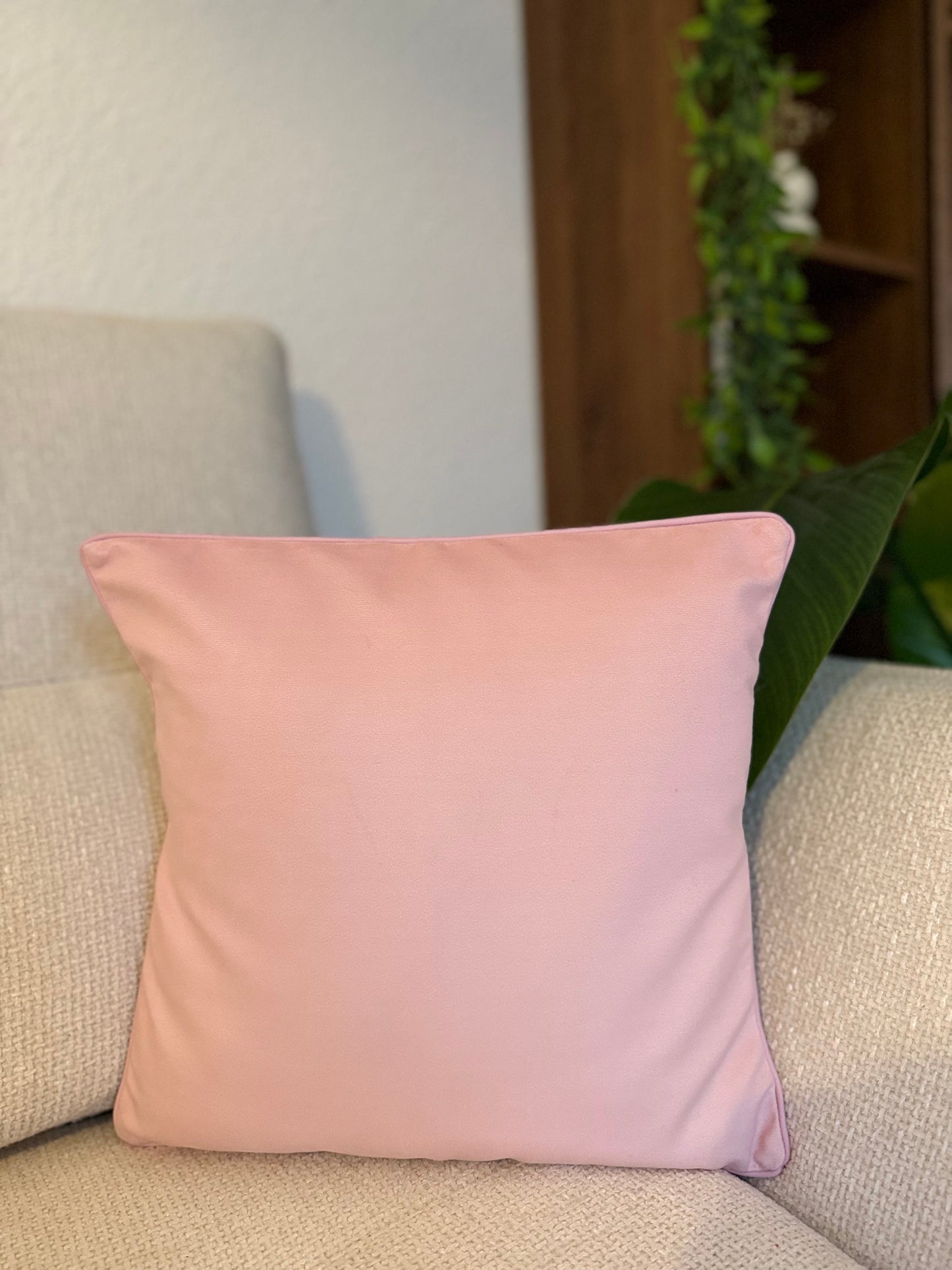 Housse de coussin uni 40x40cm Toi d'abord