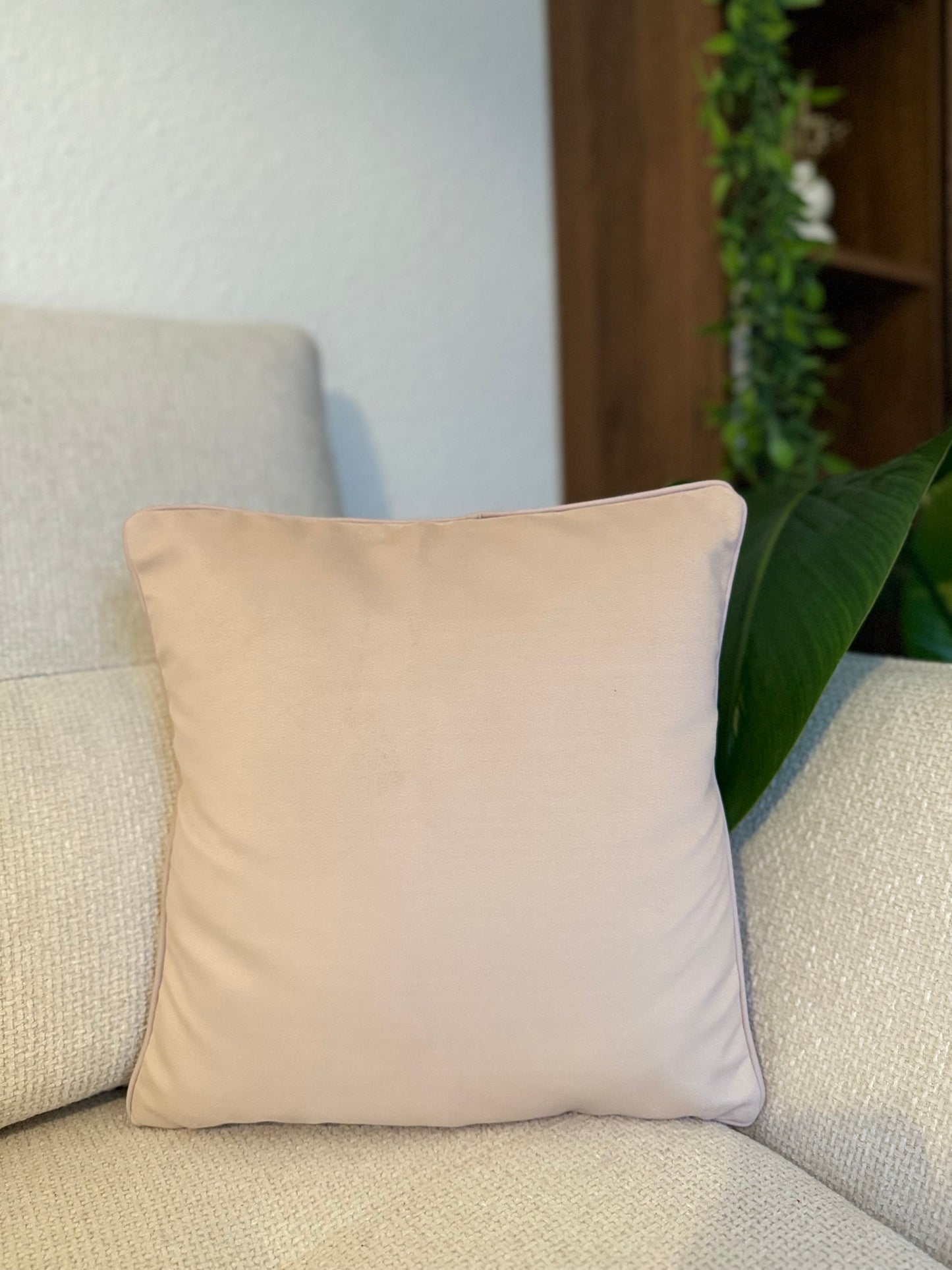 Housse de coussin uni 40x40cm Toi d'abord