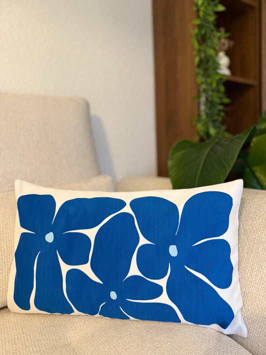 Housse de coussin fleur 30x50 cm Toi d'abord